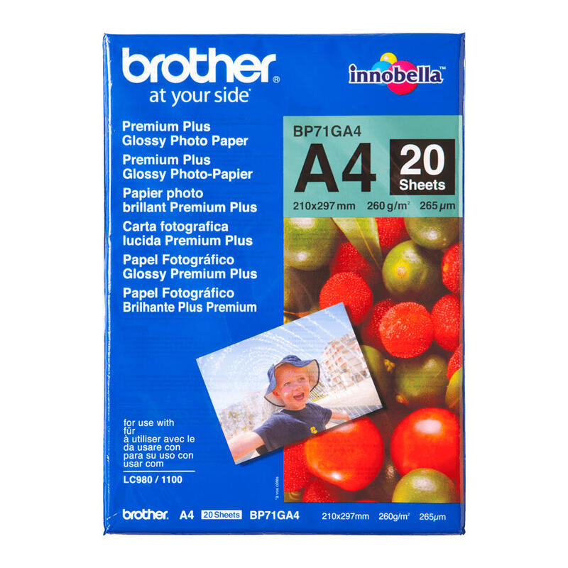 Brother papel fotografico glossy premium a4