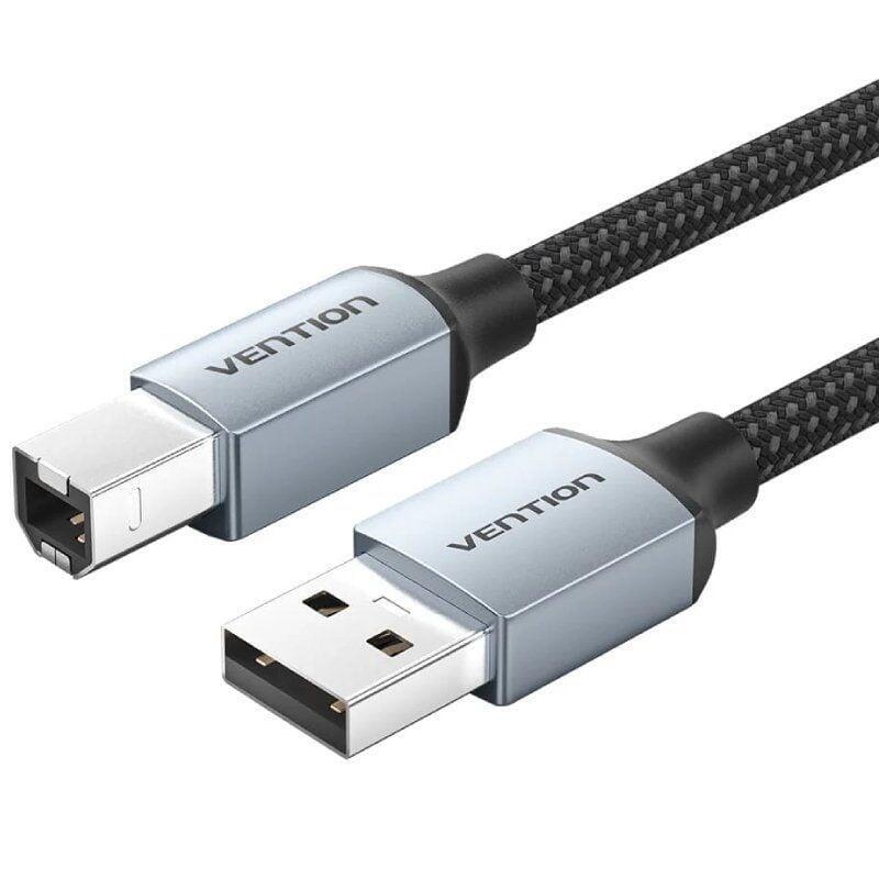 Cable usb 2.0 impresora vention ctthf usb tipo-b macho usb macho 480mbps 1m gris