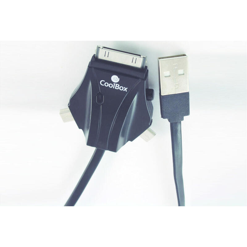 Coolbox cable transmision de datos acd301 usb a usbmini/usbmicro/iphone 30pin