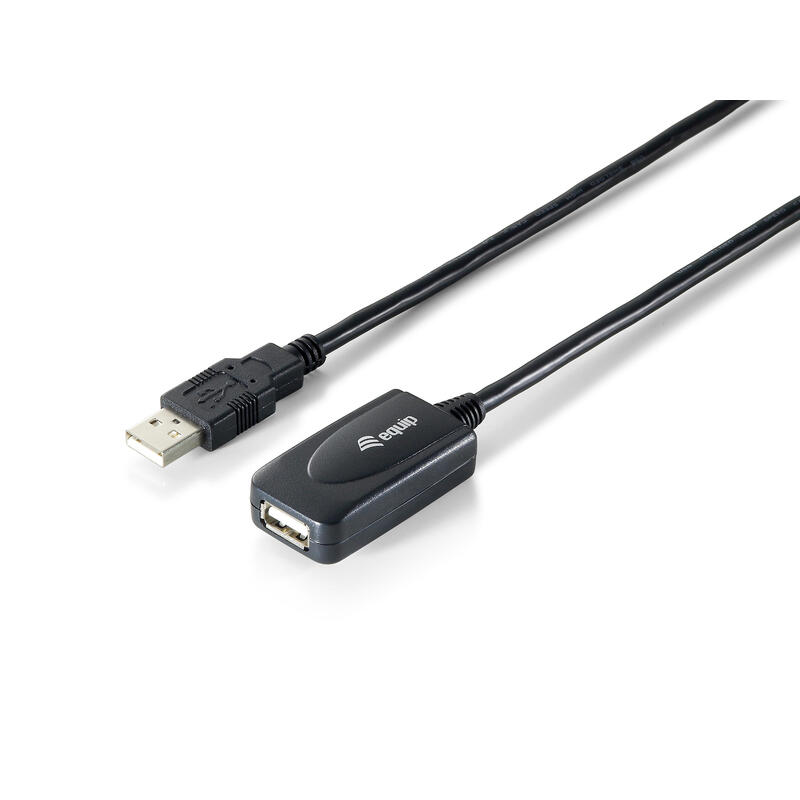Equip cable usb 2.0 tipo a/a (alargo activo ) 15m m/h negro  133311