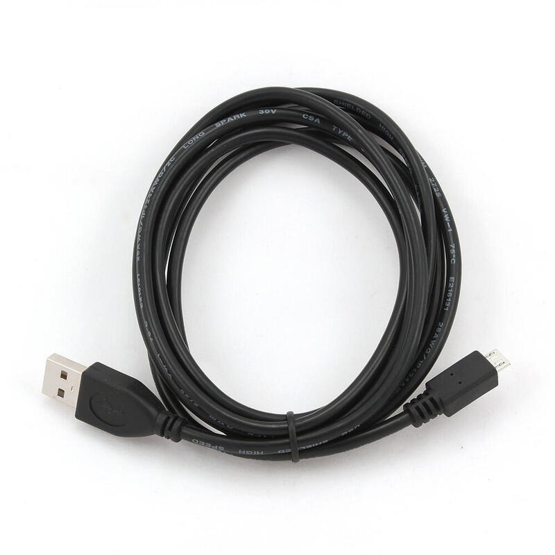 Gembird cable usb a micro usb 1.80m negro ccp-musb2-ambm-6