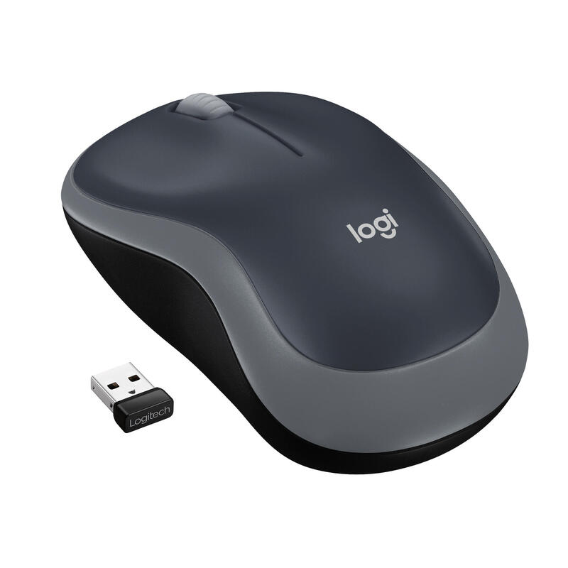 Logitech raton m185 optico inalambrico gris 910-002235