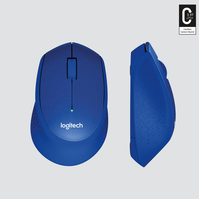 Logitech raton m330 wireless silent plus azul