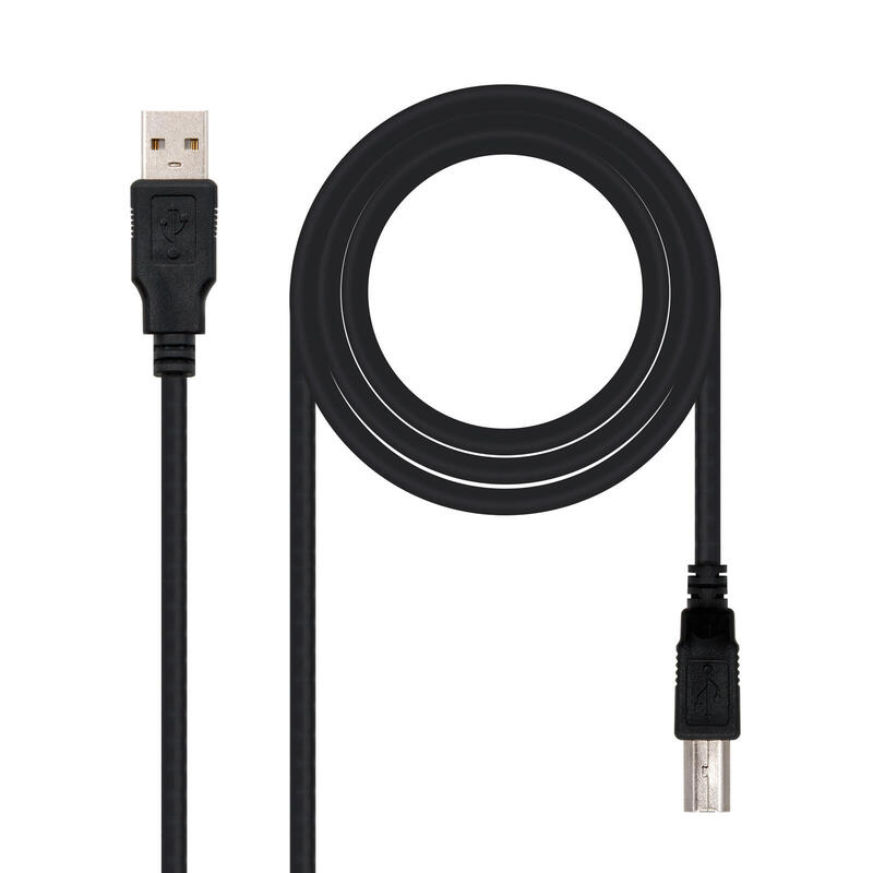 Nanocable cable de impresora usb-a 2.0 macho a usb-b macho 4.50m
