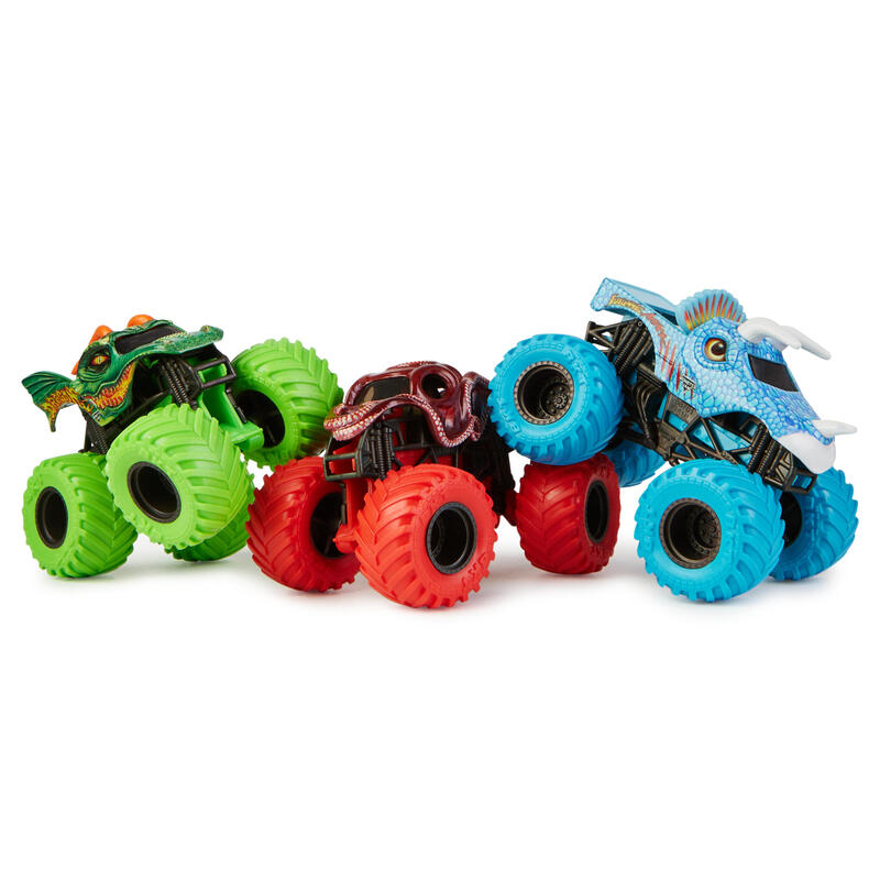 3 vehÍculos de juguete spin master monster jam charged beasts 3er-pack, spielfahrzeug 6065096