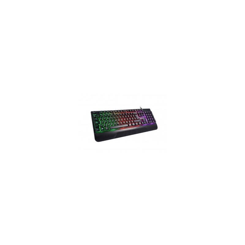 3go droxio kasumi teclado mecanico gaming usb – iluminacion led rgb – 12 teclas multimedia – color negro