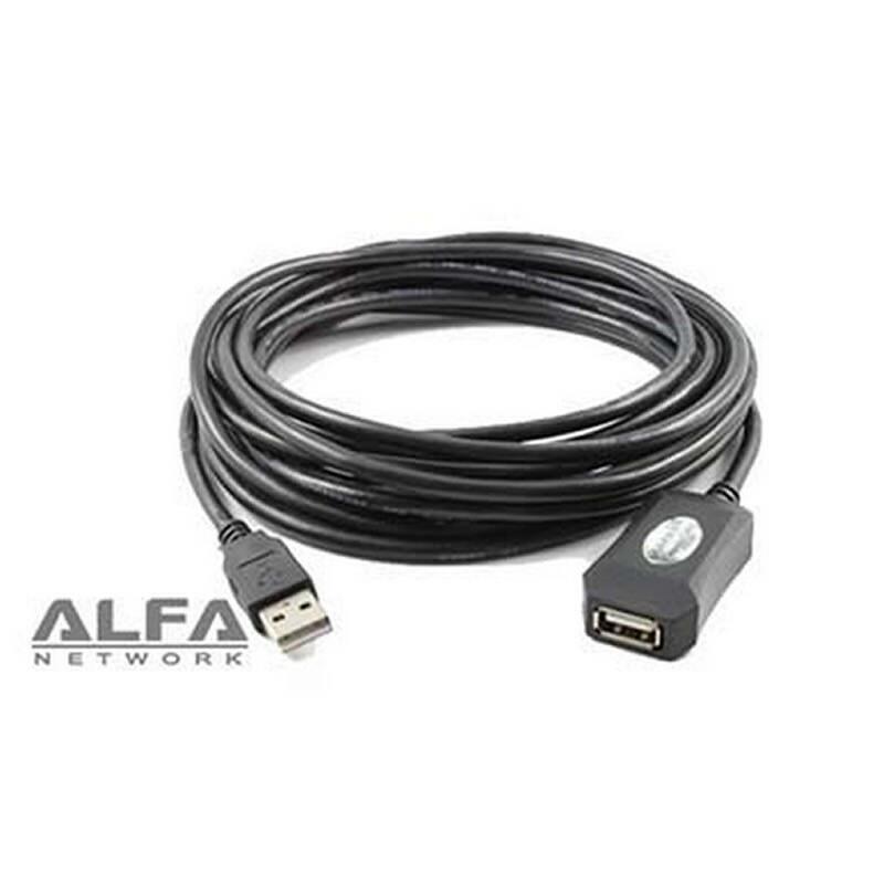 Alfa network cable usb 2.0 a/a 5.00m  m-h (alargo) activo