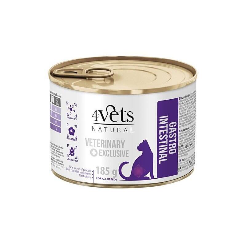 4vets natural gastro intestinal cat – comida hÚmeda para gatos – 185 g