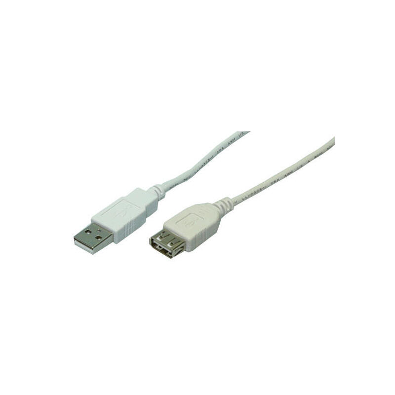Cable extensor logilink usb (a) 2.0 m a usb (a) 2.0 h 5m plata cu0012