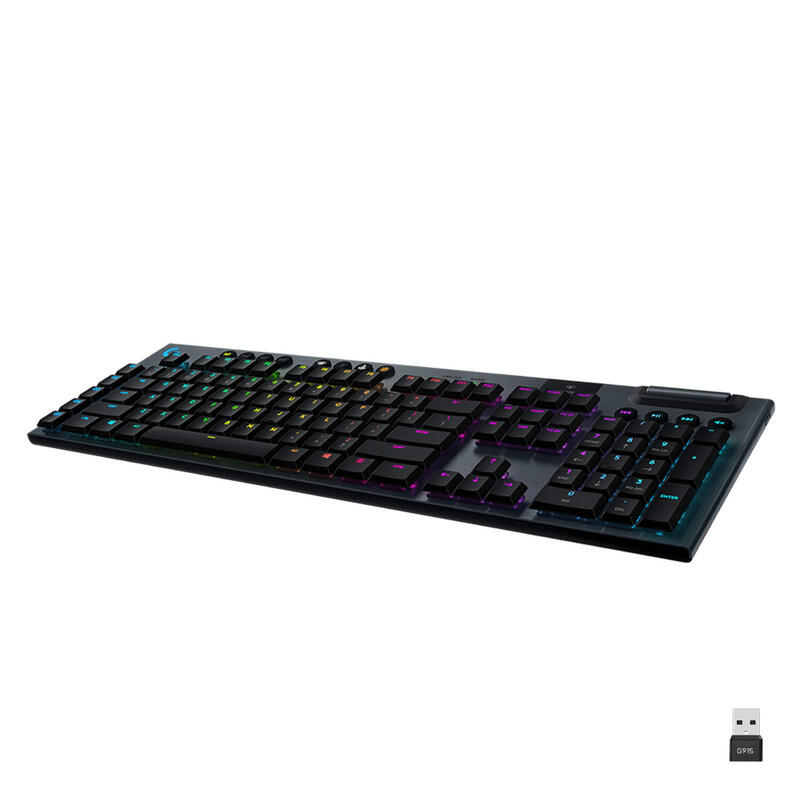 Teclado inglés logitech g g915 rf wireless + bluetooth qwerty carbono