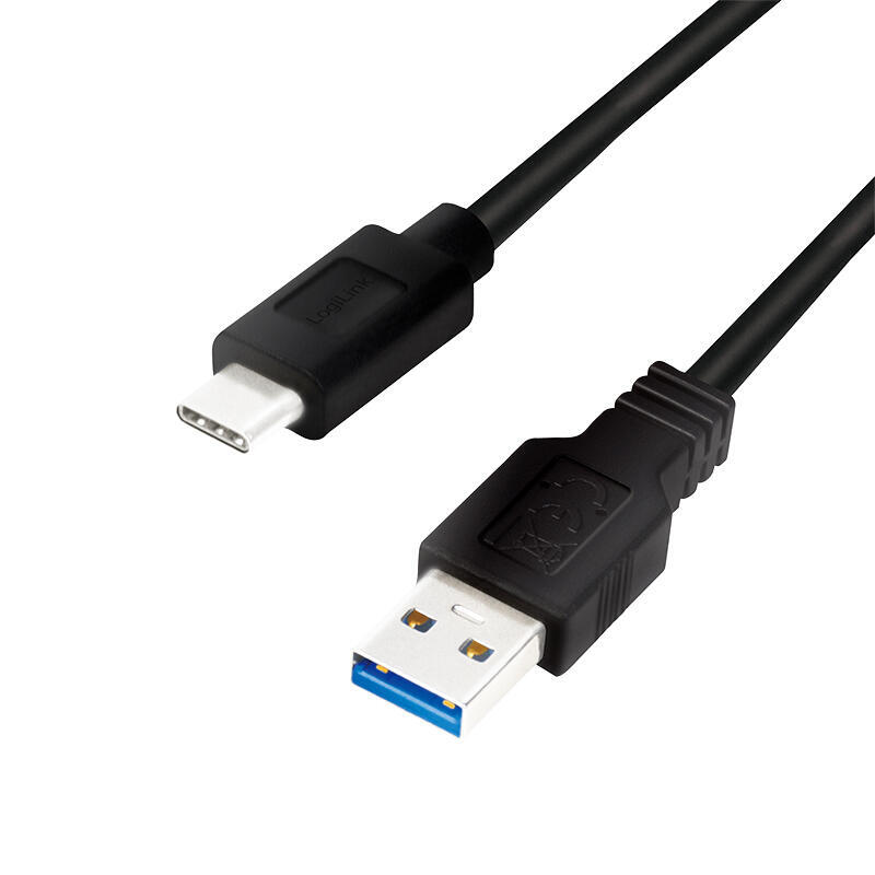 Logilink cu0171 – cable usb 3.2 gen1x1, usb-a macho a usb-c macho, negro, 3m