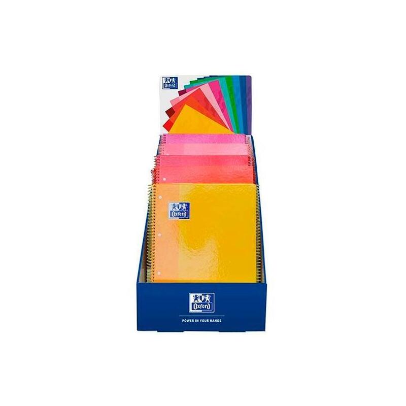 Oxford cuaderno europeanbook 1 microperforado 80 hojas 5×5 tapas extraduras classic a4+ colores cÁlidos surtidos