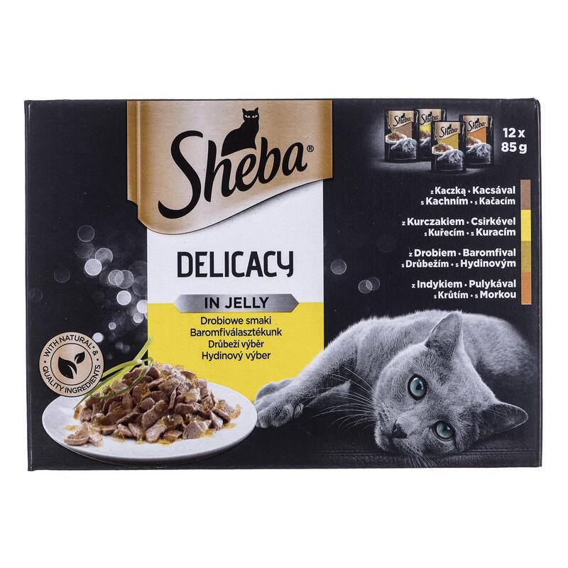 Sheba del in jelly sabores de aves de corral 12x85g