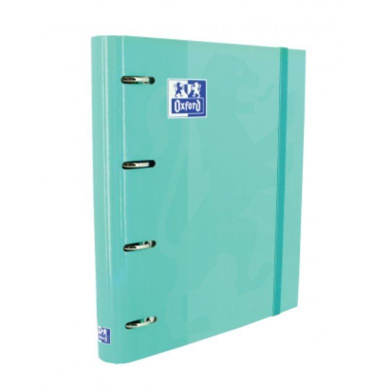 Oxford carpeta 4 anillas classic europeanbinder c/ recambio 100h 5×5 a4+ ice mint