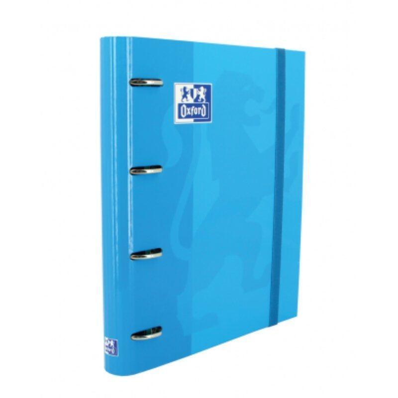 Oxford carpeta 4 anillas classic europeanbinder c/ recambio 100h 5×5 a4+ turquesa