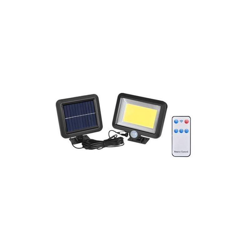 Elbat foco solar + mando – 1000lm – luz fria 6500k – sensor de movimiento – bateria 1200mah