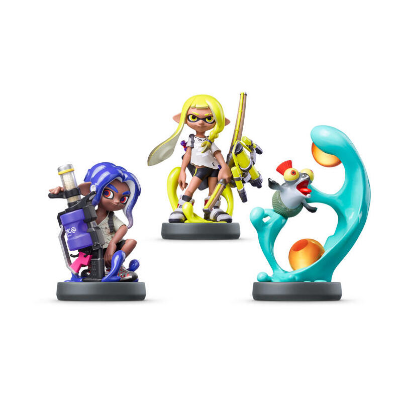 Figura nintendo amiibo splatoon pack x 3