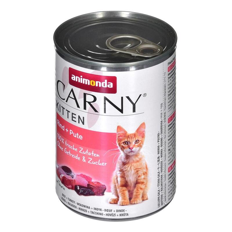 Animonda carny kitten sabor: ternera, pavo 400g