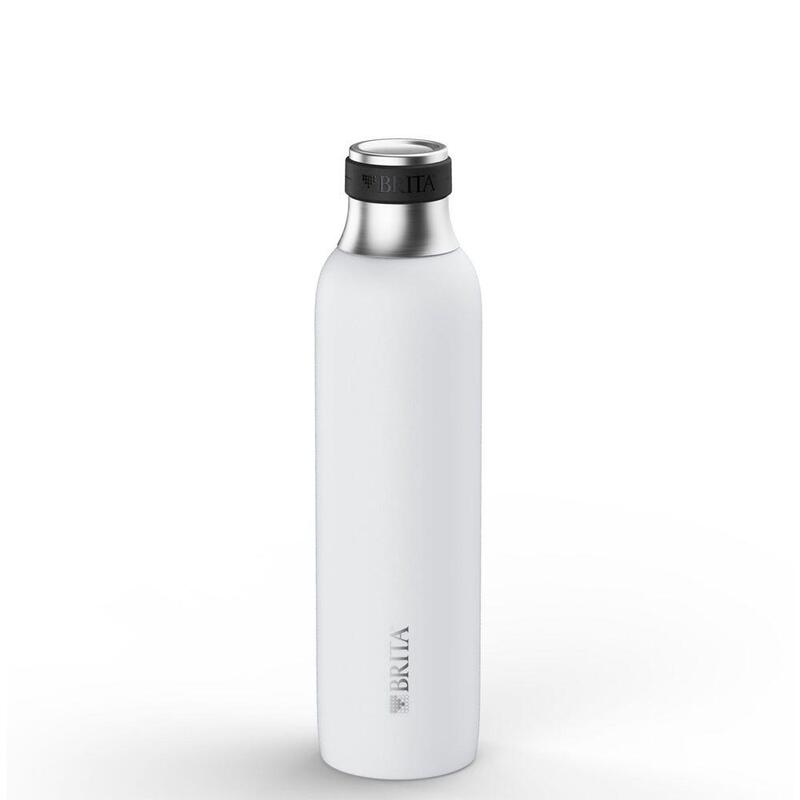 Brita sodatrio stainl. steel bottle white small