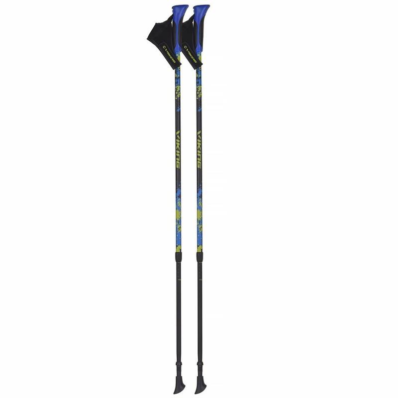 Kije viking ruten pro nordic walking niebiesko/limonkowe