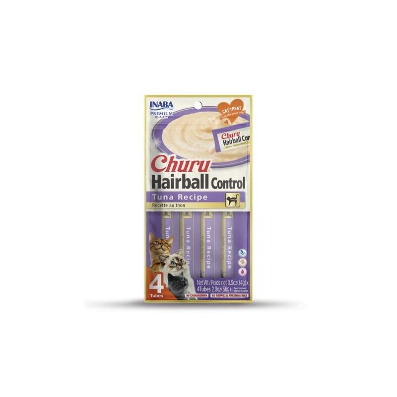 Inaba churu hairball golosina de atÚn para gatos – 4×14 g