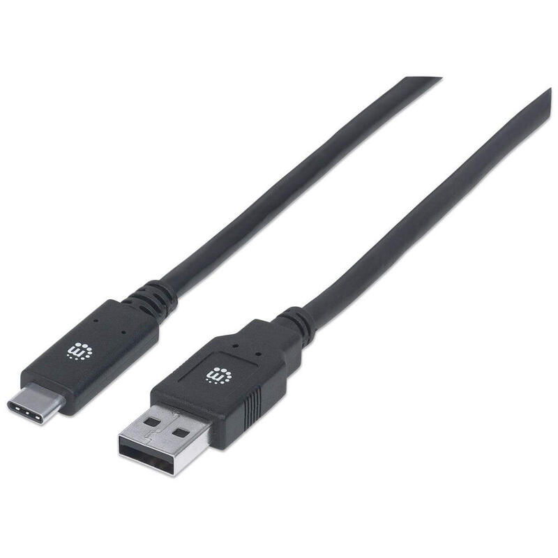 Manhattan cable usb 3.1 gen 1 2m type-a macho a tipo c macho 5 gbps black