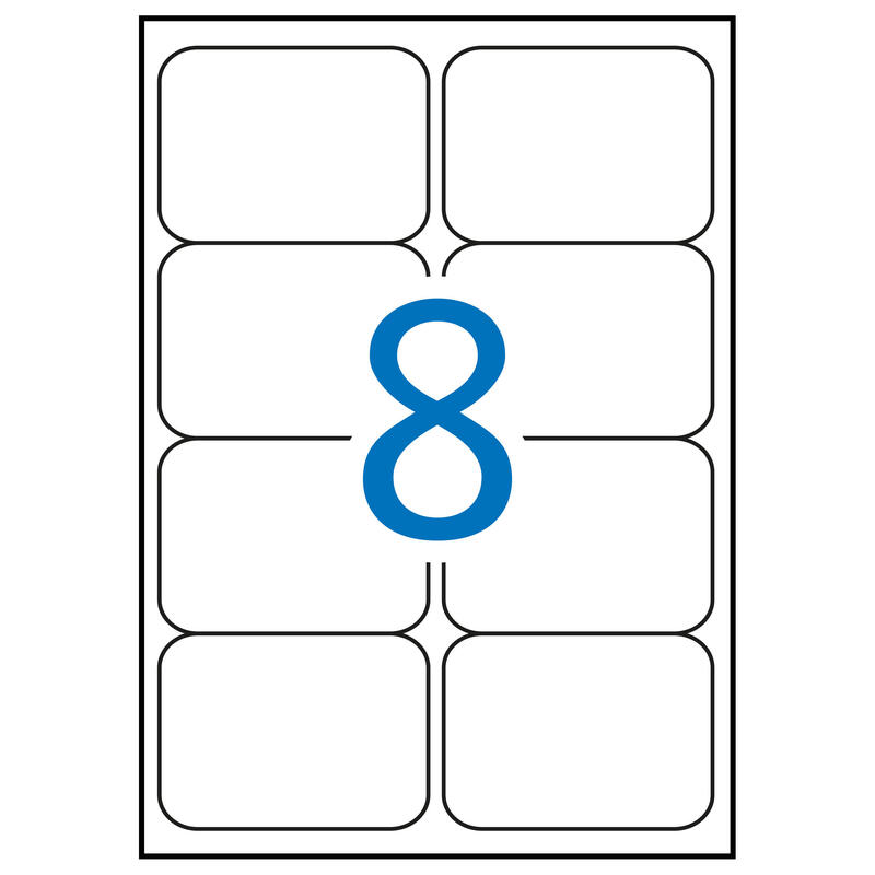 Apli etiquetas blancas permanentes 99.1 x 67.7mm 100 hojas