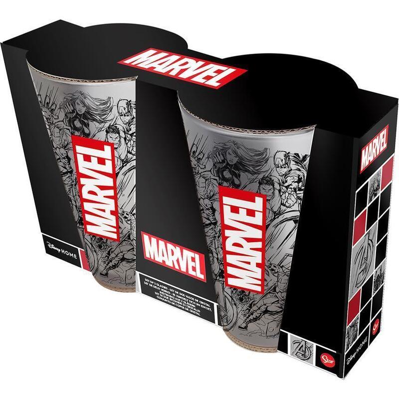 Set 2 vasos casual marvel  490ml