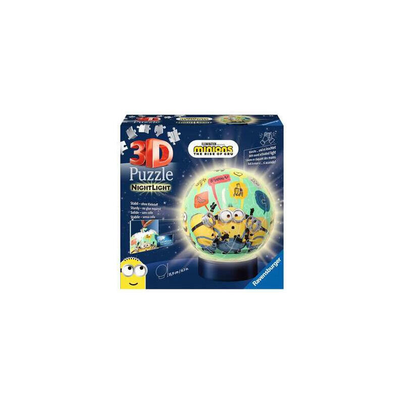 Puzzle 3d swiecaca kula minionki