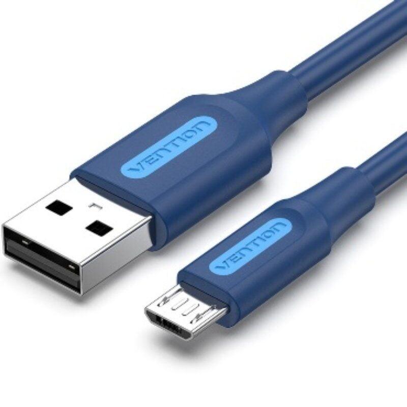 Cable usb 2.0 vention collg usb macho microusb macho hasta 60w 480mbps 1.5m azul