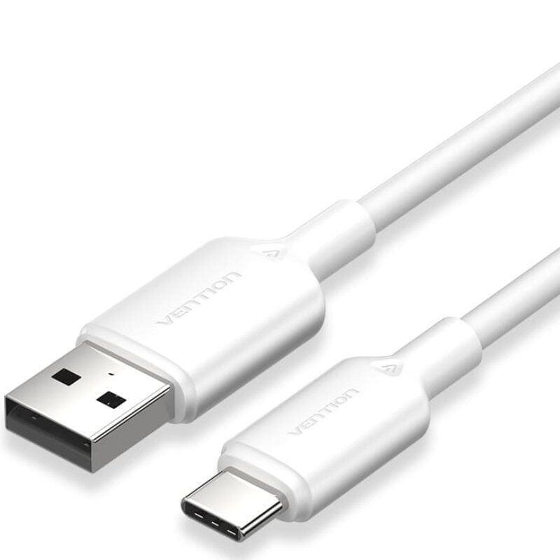 Cable usb 2.0 tipo-c vention ctqwf usb tipo-c macho usb macho hasta 60w 480mbps 1m blanco