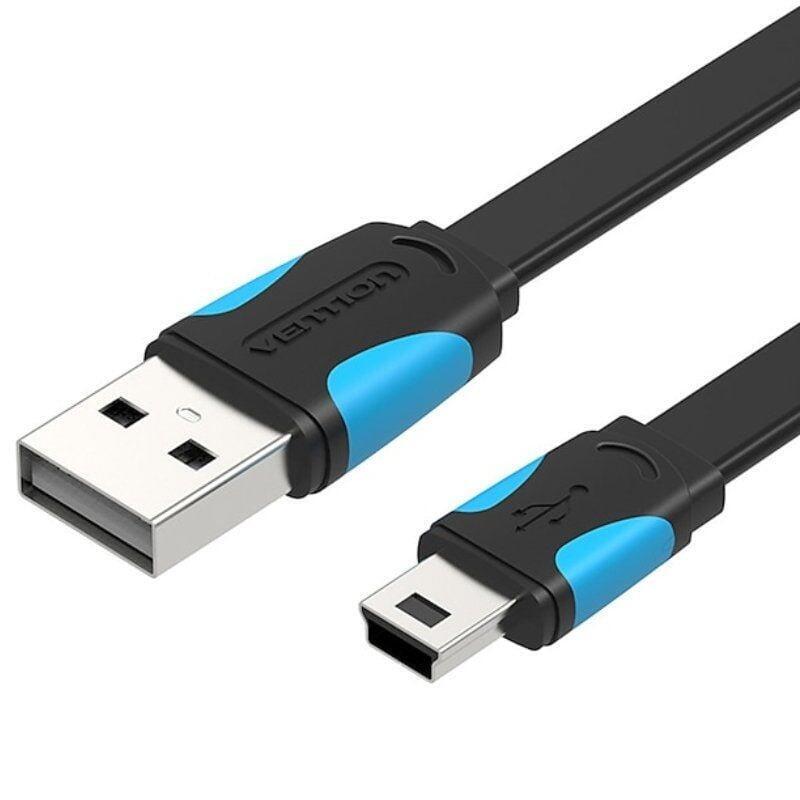 Cable usb 2.0 vention vas-a14-b200 mini usb macho usb macho hasta 10w 480mbps 2m azul y negro