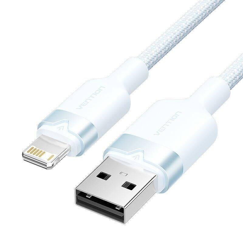 Cable usb 2.0 lightning vention lansh usb macho lightning macho 480mbps 2m azul