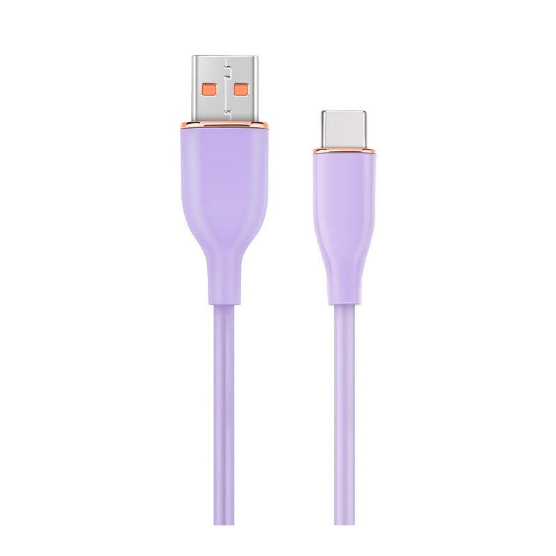 Gembird premium silicon tipo c usb charging and data cable 1.5m violet