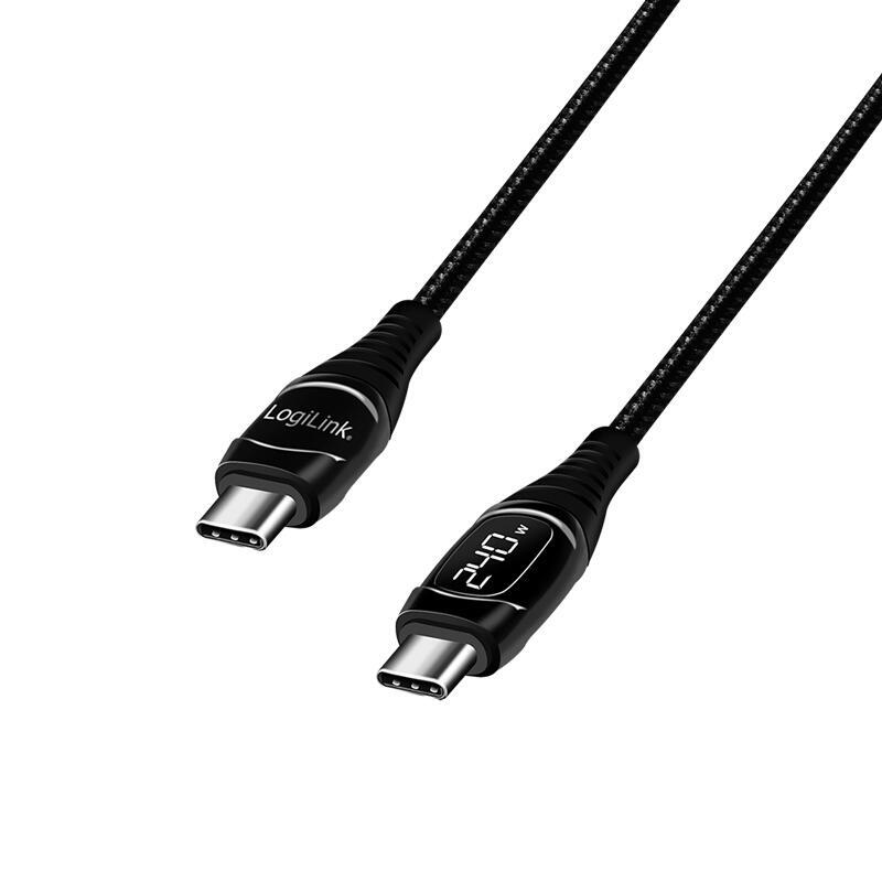 Cable logilink usb-c 2.0m negro