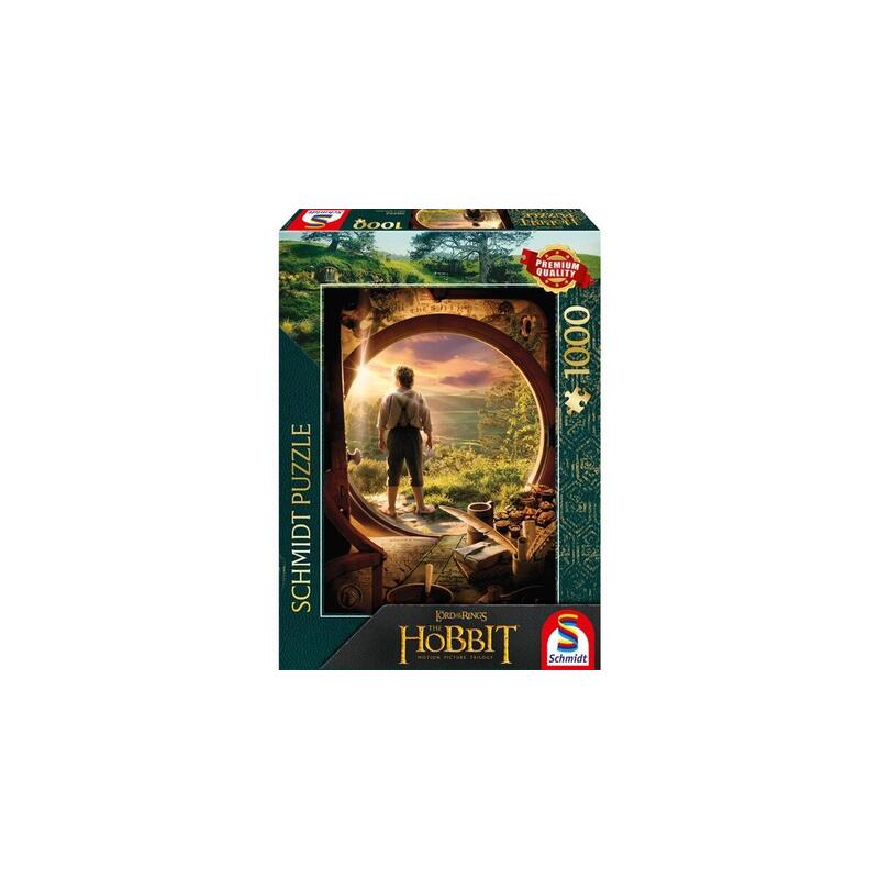 Puzzle schmidt spiele el hobbit – leaving bag end, 1000 piezas 58552