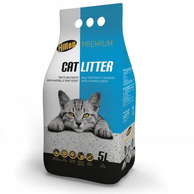 Hilton premium white bentonite with the scent of marseille soap – cat litter – 5 l