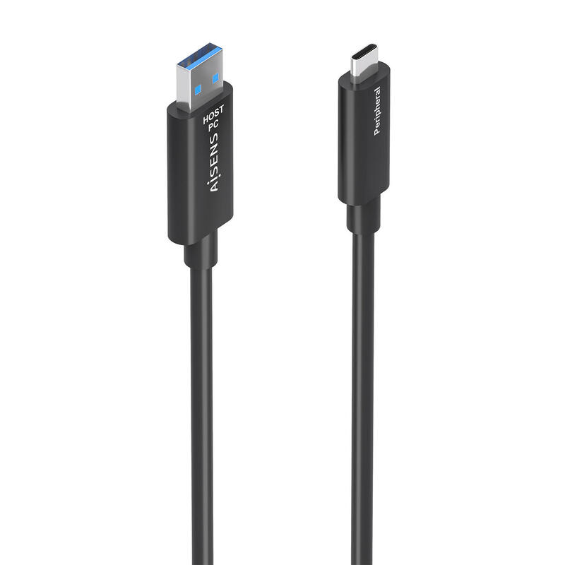 Aisens cable usb3.2 gen2x1 10gbps aoc solo datos, usb-a/m-usb-c/m, negro, 40m