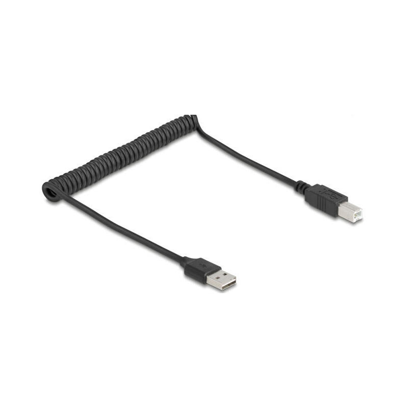 Cable delock 90130 usb 2.0 0,8 m usb a negro