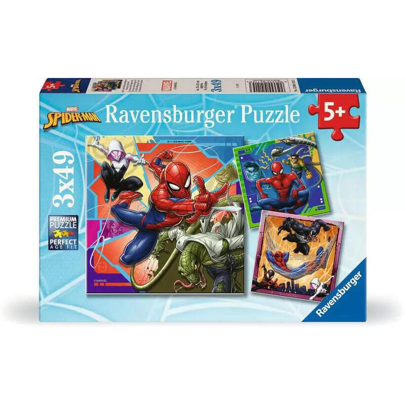 Puzzle 3×49 elementÓw spiderman