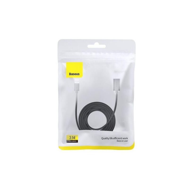Baseus airjoy series usb 3.0 extension cable 3m, black (b00631103111-04)