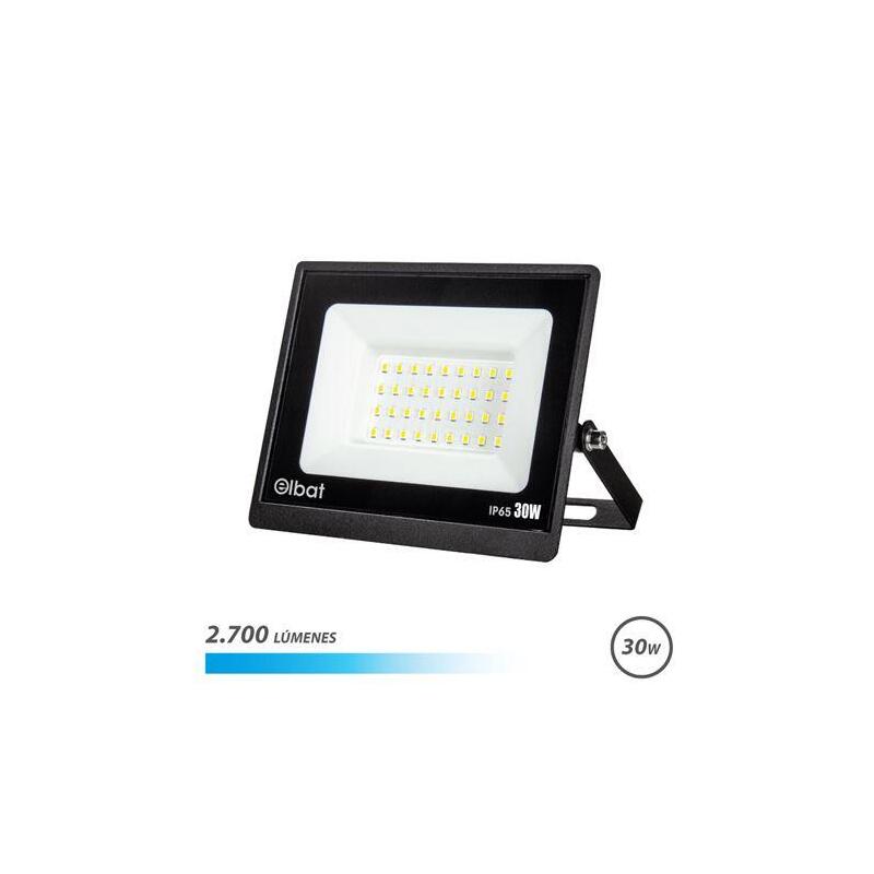 Elbat foco led serie super slim 30w – 2700 lumenes – 6500k luz fria – ip65 para uso en exterior