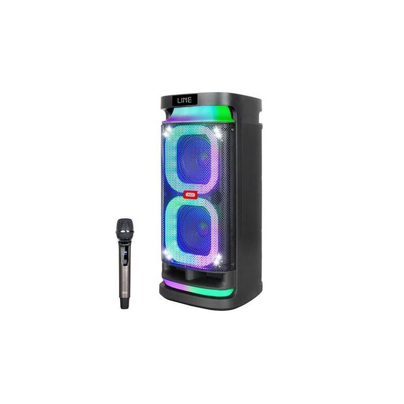 Xo f58 altavoz karaoke – bluetooth – 40w – iluminacion rgb – microfono inalambrico incluido – entrada para instrumentos