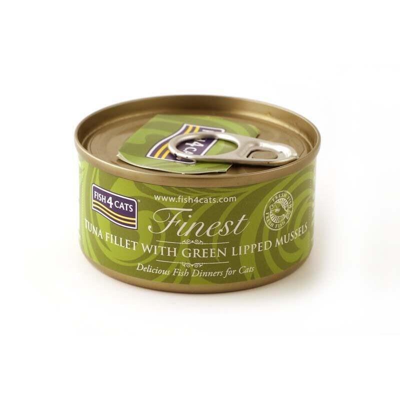 Comida hÚmeda para gatos fish4cats tuna fillet with green lipped mussel 70g