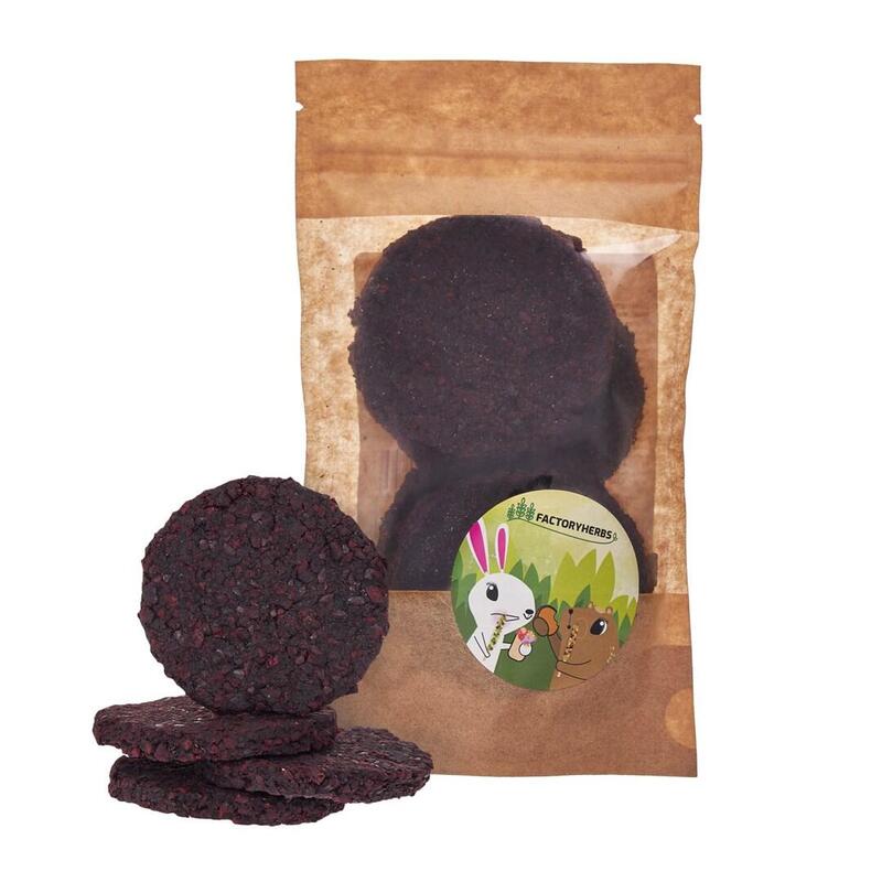 Delicia para roedores y conejos factoryherbs galletas de achicoria con linaza  100g