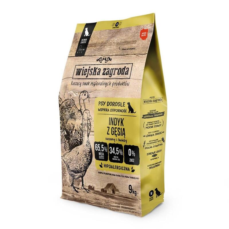 Wiejska zagroda turkey with goose m – dry dog food – 9kg
