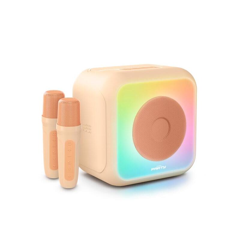 Bigben altavoz bluetooth – dos microfonos inalambricos – potencia musical 30w – naranja