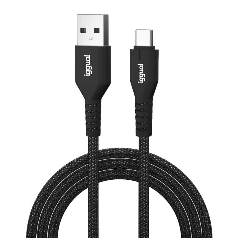 Cable iggual usb-a a tipo c 3a 100 cm trenzado