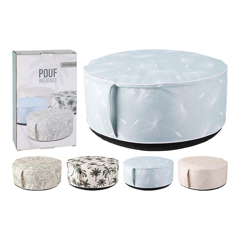 Puff hinchable, modelos variados, Ø 55 x 25 cm