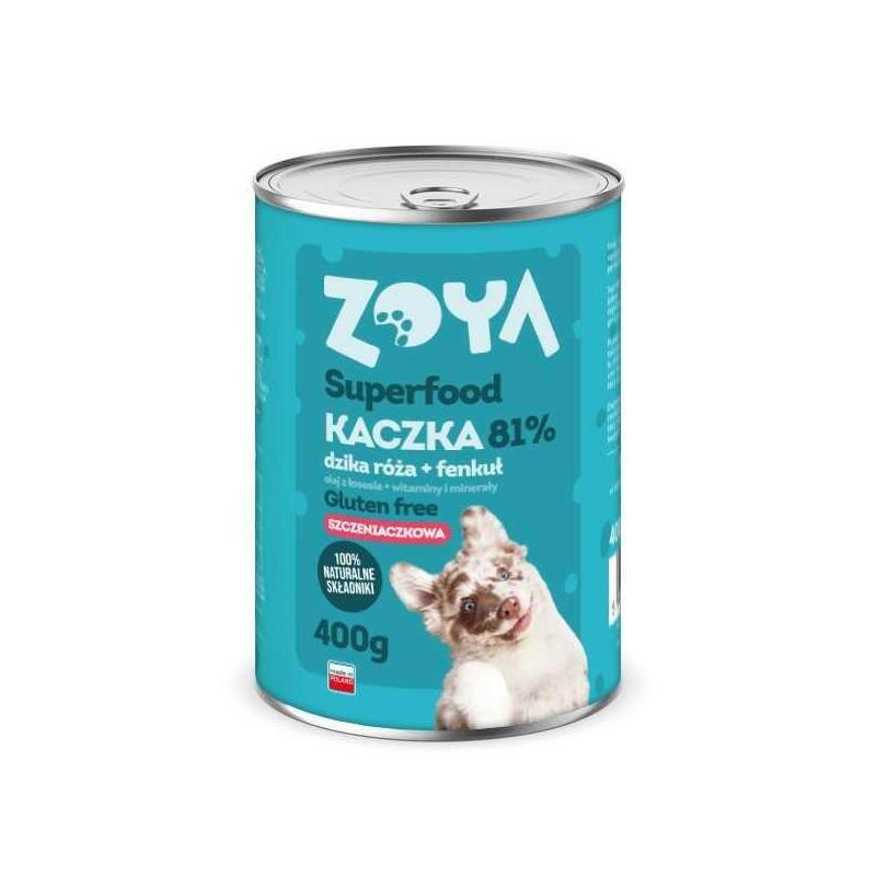 Zoya superfood puppy duck – comida hÚmeda para perros – 400g